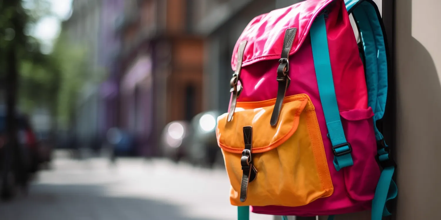 Kolorowy plecak damski