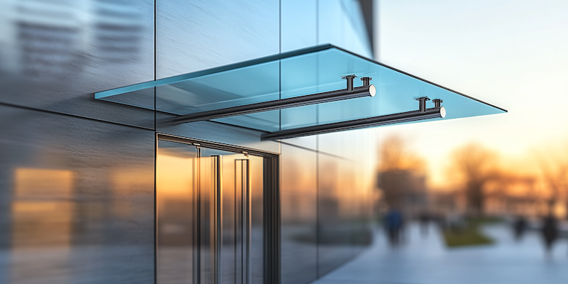 Daszek szklany nad drzwi