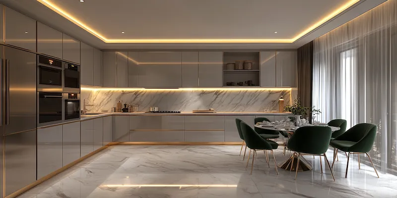 Czerwone meble kuchenne jakie ściany?